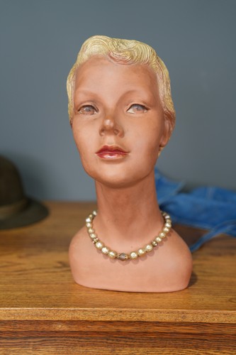Manichino donna vintage testa
