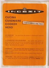 Brochure vintage anni ‘70 istruzioni Cucina a gas Indesit  garanzia illustrato
