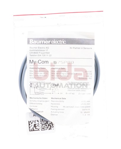 Baumer electric g75p80 com - baumer,
