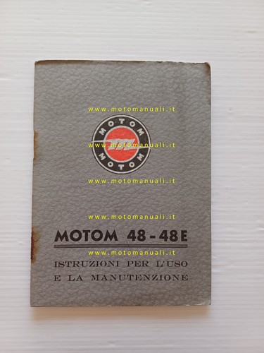 Motom e 1956 - e, manuale