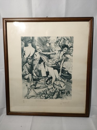 Litografia quadro zuppelli - m.,
