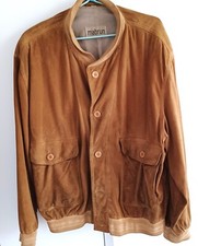 " A A GIUBBINO PELLE SCAMOSCIATA ELEGANTE, DI *MABRUN* ORIGINALE, TAGLIA 50.