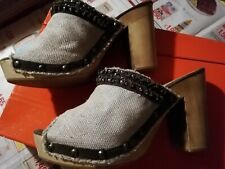 Sandalo Rustico aperto in legno n.40 - Tacco 10 - Made in Italy  Usato