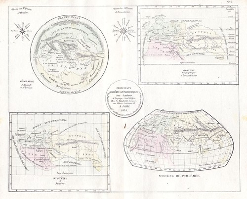 Cartina del mondo mappa - del, old