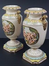 COPPIA VASI IN CERAMICA DIPINTA SEC. XX