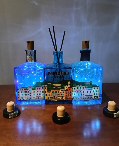 Tris bottiglie gin portofino - bottiglie,