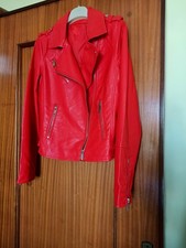 Giacca chiodo rosso Bludeise