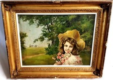  OLIO SU TELA(ROSA 1909)