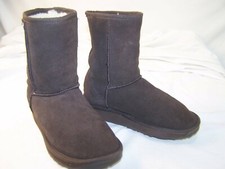 EMU Boots Womens 5.5 W-F5/M-H4 Brown Australia Wool Lined Suede Ladies