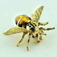 SPILLA IN ORO 750 APE INSETTO