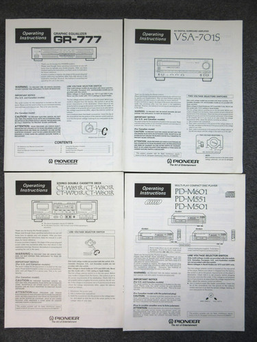 4pcs pioneer manuale utente - 4pcs,