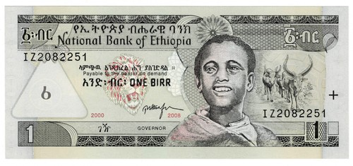 Banconota etiopia birr 2008 - 1,