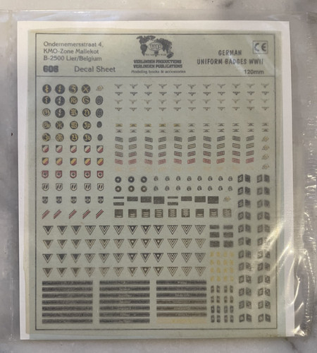 Verlinden 606 decals - verlinden, pour