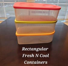 Rectangular Fresh N Cool Stackable Food Storage Containers 3-Pack