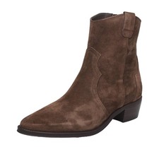 Alpe Stivaletti Texani In Suede Marrone - Donna Scarpe Stivaletti Texani