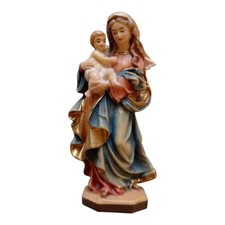 *HH* Statua Religiosa Votiva Scultura Dolfi Anri Devozionale Madonna In Legno 