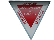 Adesivo Bundeswehr Luftwaffe PANGER EJECTION SEAT & CANOPY circa 15 cm