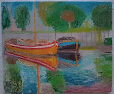 Dipinto Paesaggio marino Olio su tela 60x50 cm Firmato