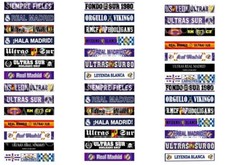 SUBBUTEO 42 ADESIVI STICKERS REAL MADRID TIFOSI SUPPORTERS TRIBUNA GRADINATA