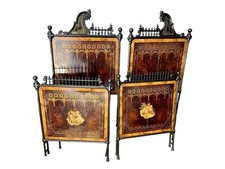 ? Letto Antico Firmato Cav. Nicola De Risi Bari - Fine ‘800 - Dipinto a Mano