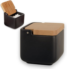 Porta Sale Grosso E Fino, Barattoli Sale per Cucina O Tavolo in Ceramica Con Cop