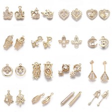 2 ciondoli pendenti ottone oro