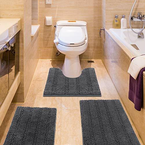 Tappeto bagno grigio righe - tappeto,