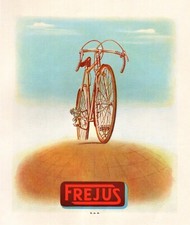 PUBBLICITA' 1949 FREJUS TORINO BICICLETTE CICLI CORSA STRADA PRIMATO 