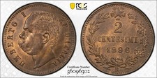 1896-R Italia 2 Centesimi PCGS