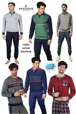 Pigiama uomo NAVIGARE invernale in caldo cotone INTERLOCK dalla 46 alla 60