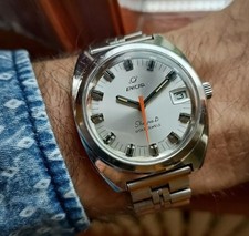 Orologio Meccanico Vintage Enicar Sherpa Date 600 Steel Case 37mm Oversize 