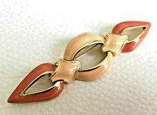 Grande BROCHE vintage émail