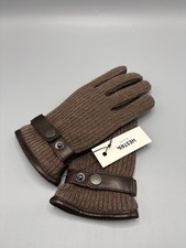 Guanti in pelle misto lana