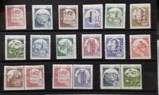 ITALIA FRANCOBOLLI  CASTELLI DA  BOBINA   SERIE COMPLETA 12 SINGOLI + 3 COPPIE