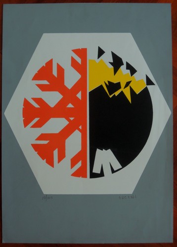 Enzo cucchi serigrafia senza - enzo, 'senza