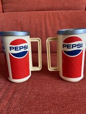 2 Bicchieri da collezione PEPSI-COLA vintage plastificato