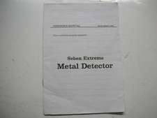 Seben Extreme Metal Detector Owner Manual ENG