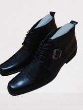 Scarpe Uomo Eleganti Nere in vera Pelle fatte a Mano