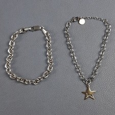 Set 2 Bracciali Donna Lusso Argento 925 BIANCA + STROILI Stainless Steel Vintage