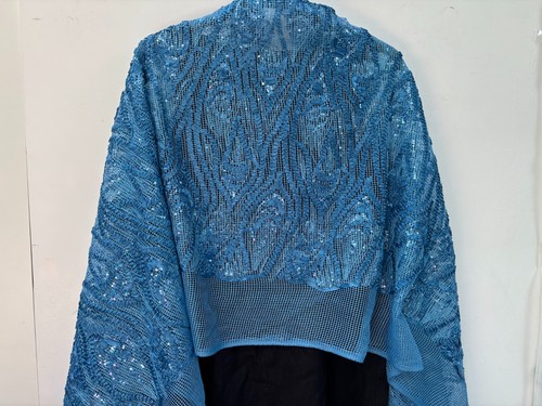 Sciarpa fiordaliso blu nastro - fiordaliso,