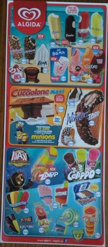 Insegna adesiva gelati algida - insegna,