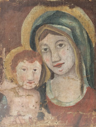 Antico antico dipinto ingenuo