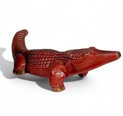 Coccodrillo maiolica firmato