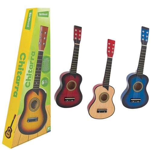 Chitarra legno 63cm 6corde - legno,