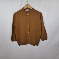 Cardigan Ballantyne 100% cashmere colore marrone taglia M da donna