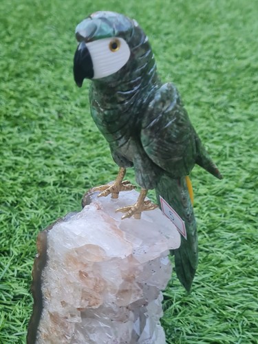 Hand carved crystal parrot - hand-carved,