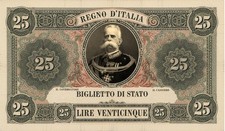 Lire 25 Regno d'Italia -