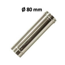 Tubo in acciaio Ø 80 L 1000 mm / 100 cm monoparete per canna fumaria