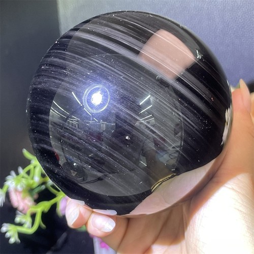 Sfera ossidiana - , argento