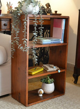 Antica Libreria a parete Scaffale Vintage in legno Mensole antiche da appendere